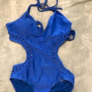 Blue swimsuit